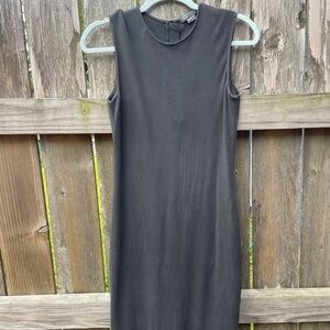 Office Siren grey mid length pencil dress